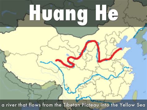 Huang He River On Map